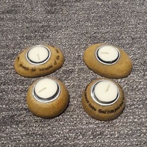 Tea-light "Rock" candle holders